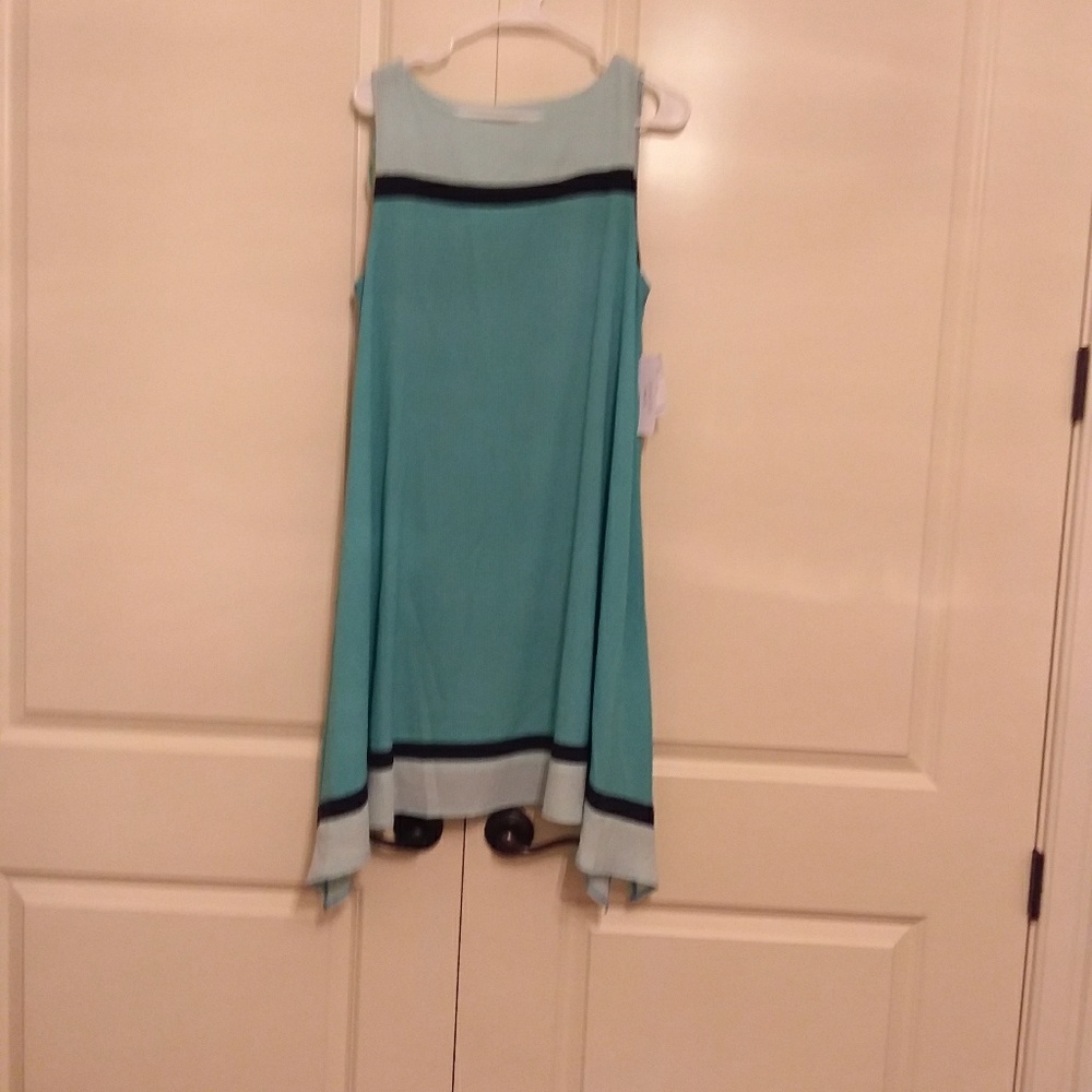 NWT Robbie Bee Sharkbite Hem Teal Dress Sz 10